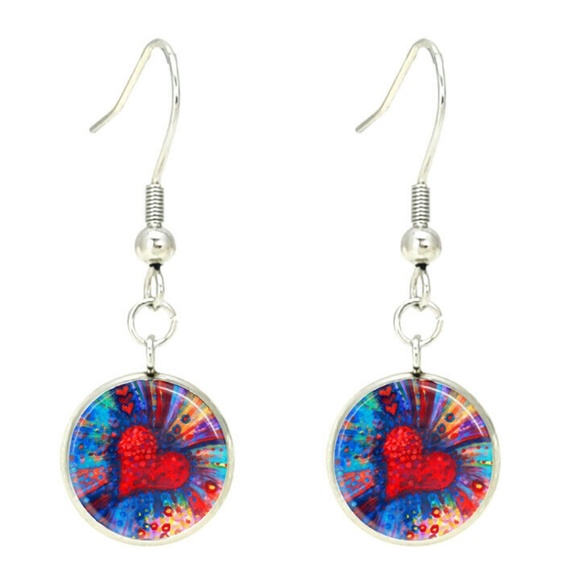 Jewelry - 3 for $49 NEW Red Heart Valentines Day Earrings